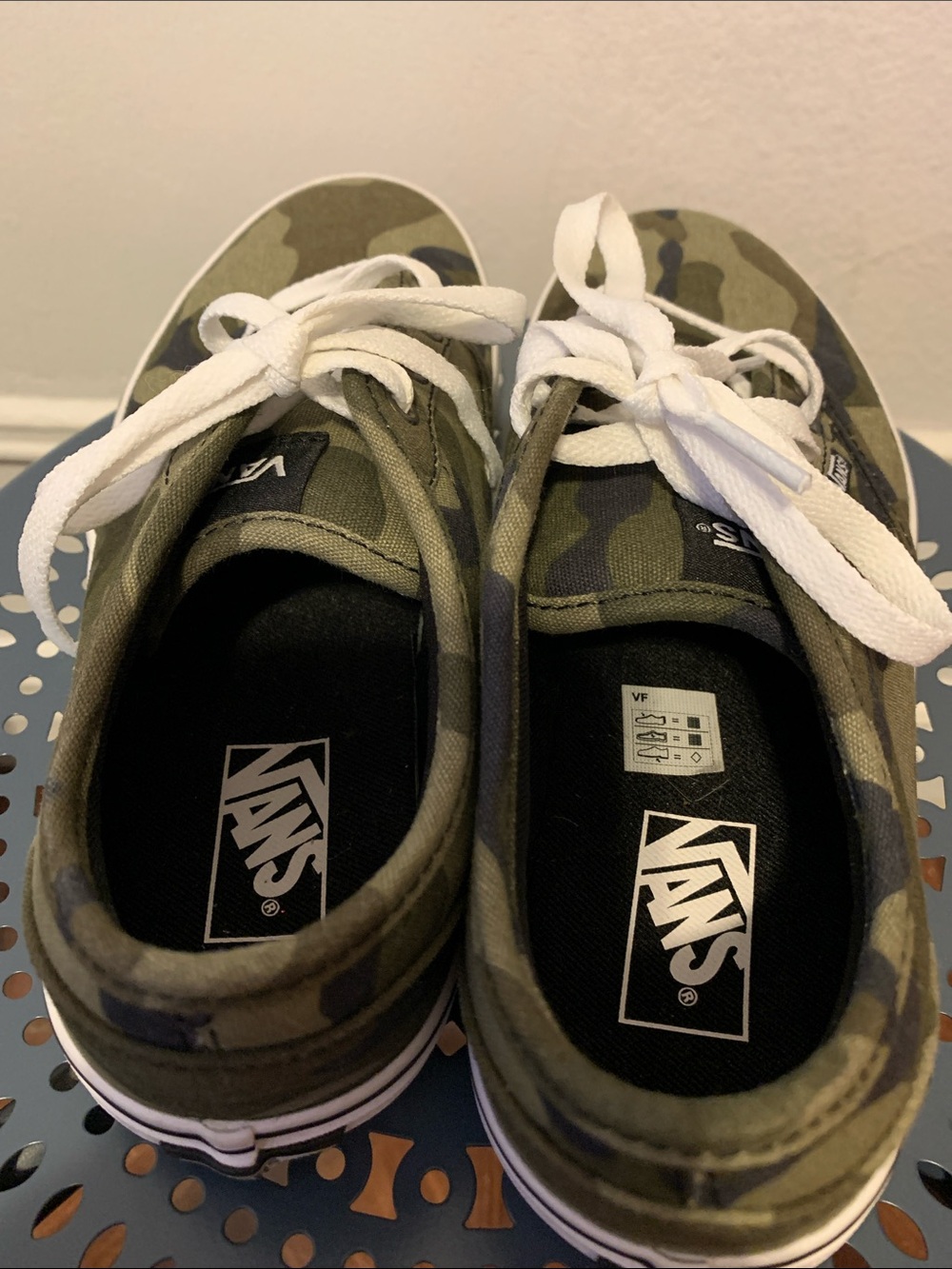 Vans Kids Youth 5 Low-Top Camo Canvas Sneakers - Olive Green/White - Picture 5 of 7